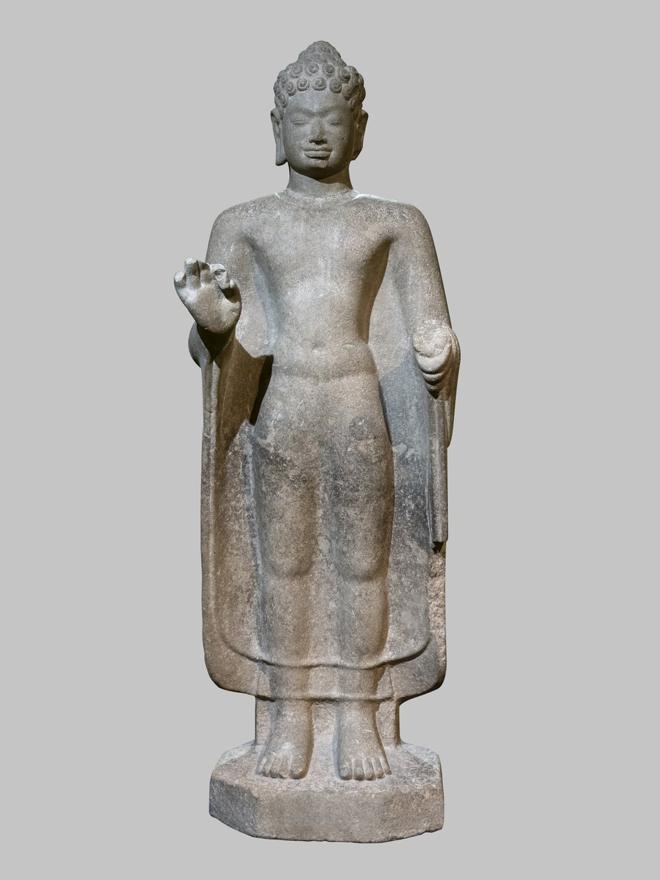 Buda fazendo o gesto de argumentação de Cambodian School