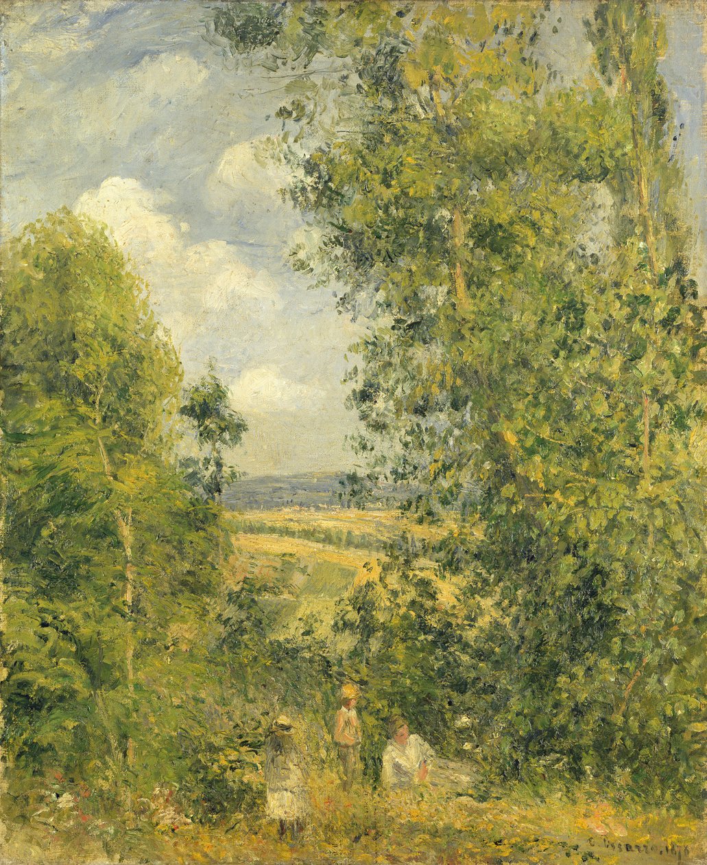 Um descanso no prado, 1878 de Camille Jacob Pissarro