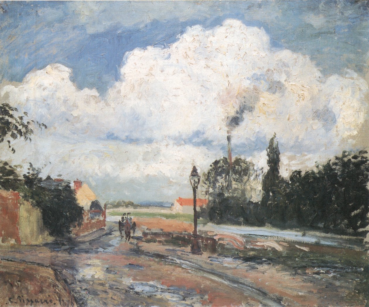 Depois da chuva, cais em Pontoise de Camille Jacob Pissarro