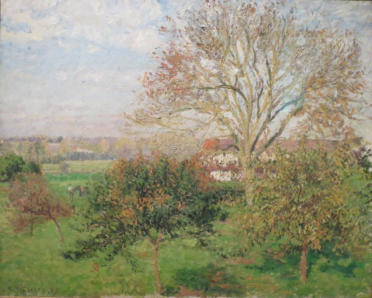 Manhã de outono em Éragny de Camille Jacob Pissarro