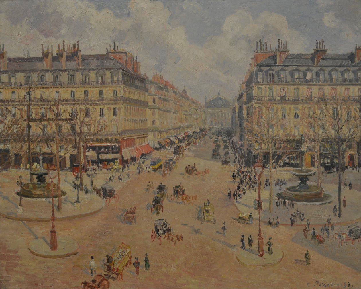 Avenida de lOpéra, sol da manhã de Camille Jacob Pissarro