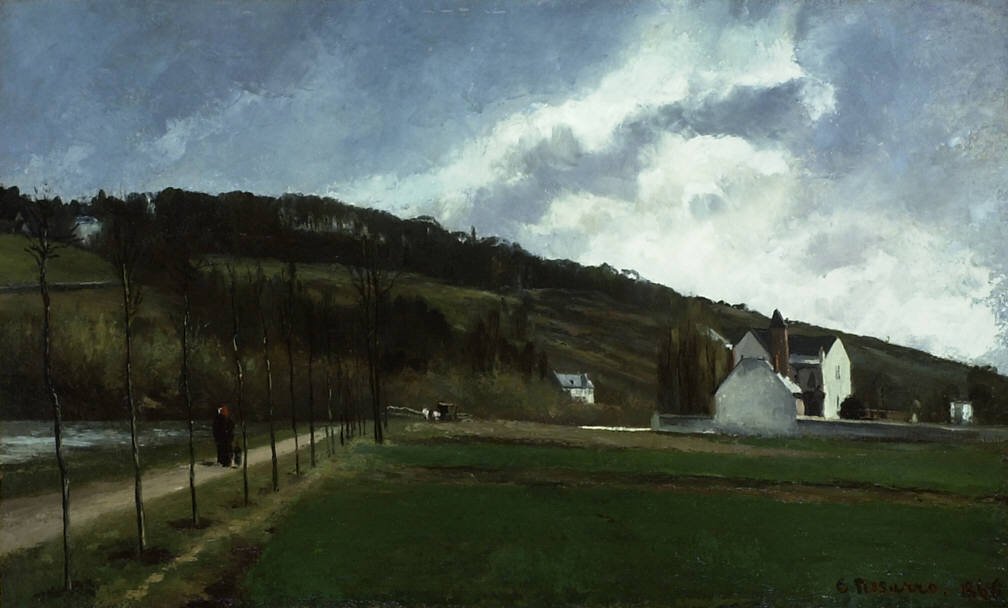 As margens do Marne no inverno de Camille Jacob Pissarro