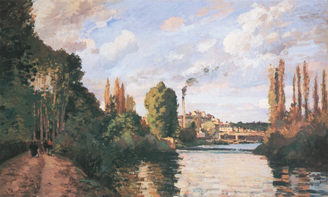 Beira-mar em Pontoise de Camille Jacob Pissarro