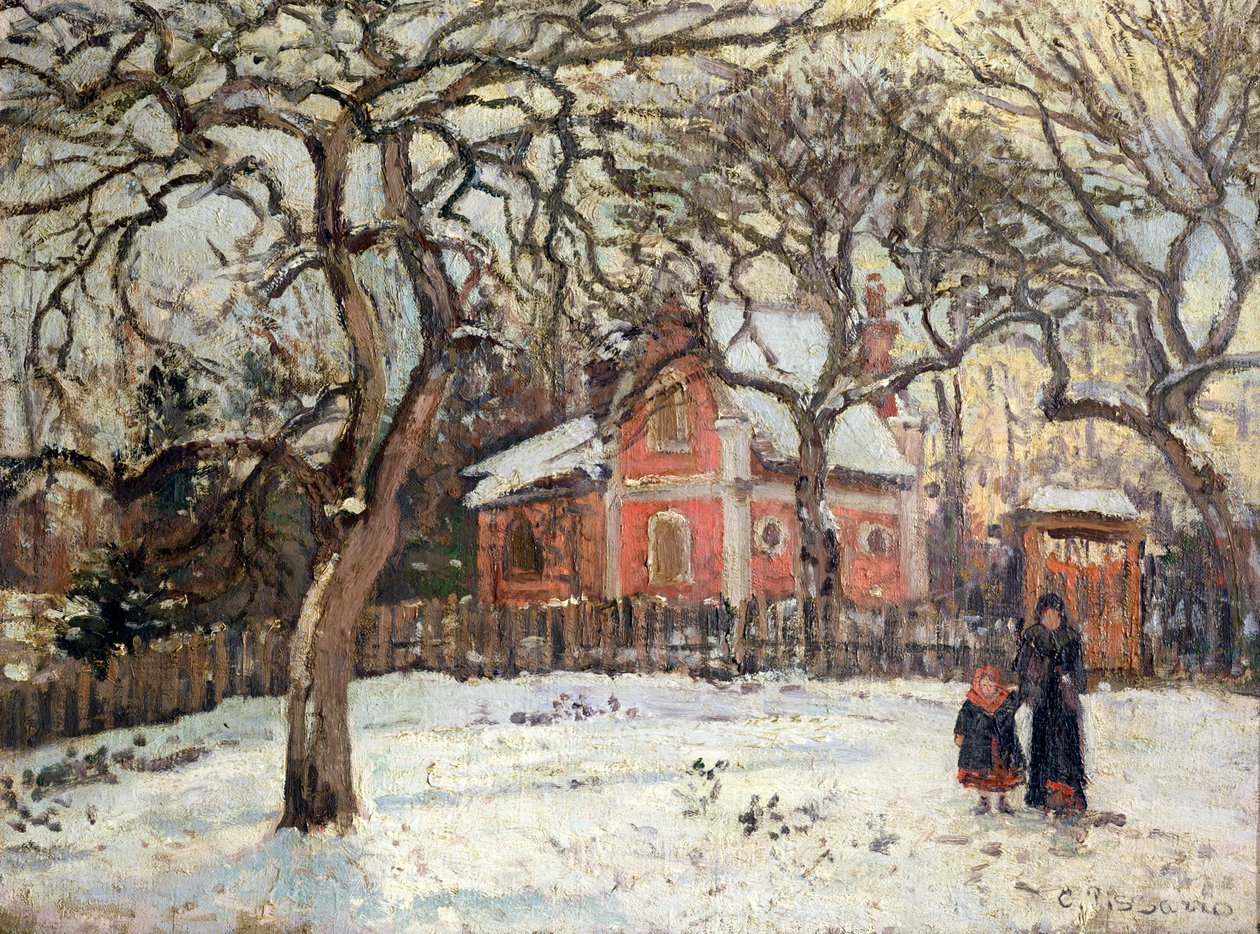 Castanheiros em Louveciennes, c.1871-2 de Camille Jacob Pissarro