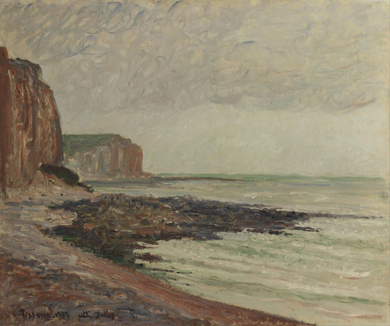 Penhascos em pequenas lajes de Camille Jacob Pissarro