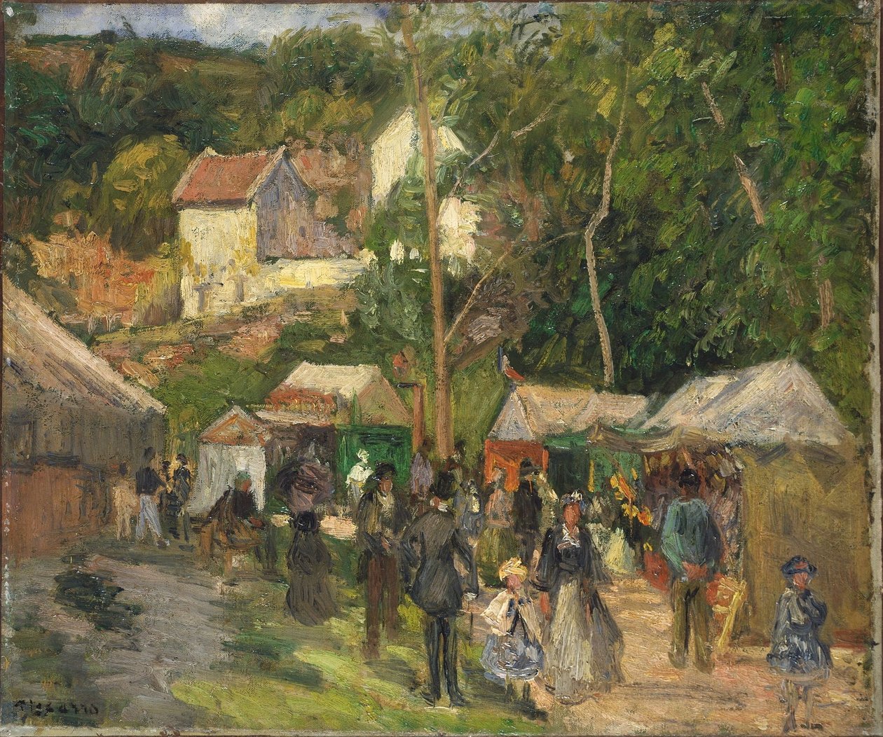 Festival na LHermitage de Camille Jacob Pissarro