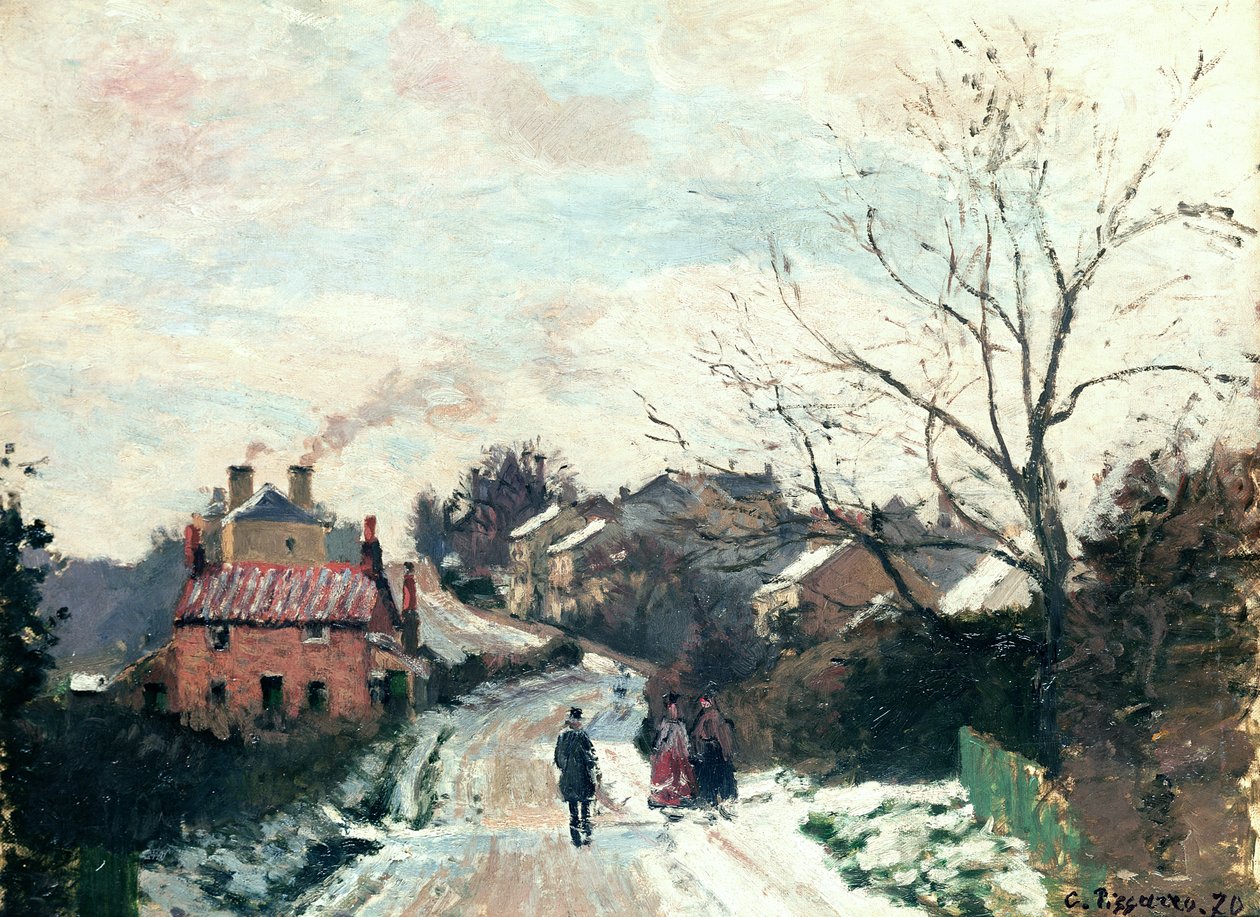 Colina da raposa, Upper Norwood, 1870 de Camille Jacob Pissarro
