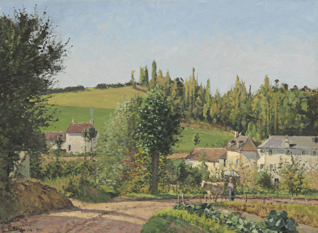 Hamlet em torno de Pontoise de Camille Jacob Pissarro
