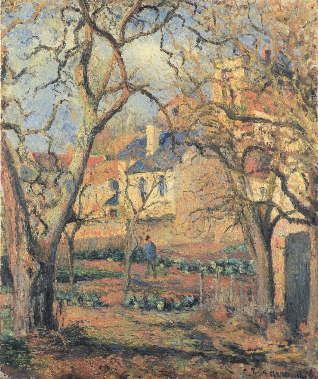 A horta em L&39;Hermitage de Camille Jacob Pissarro