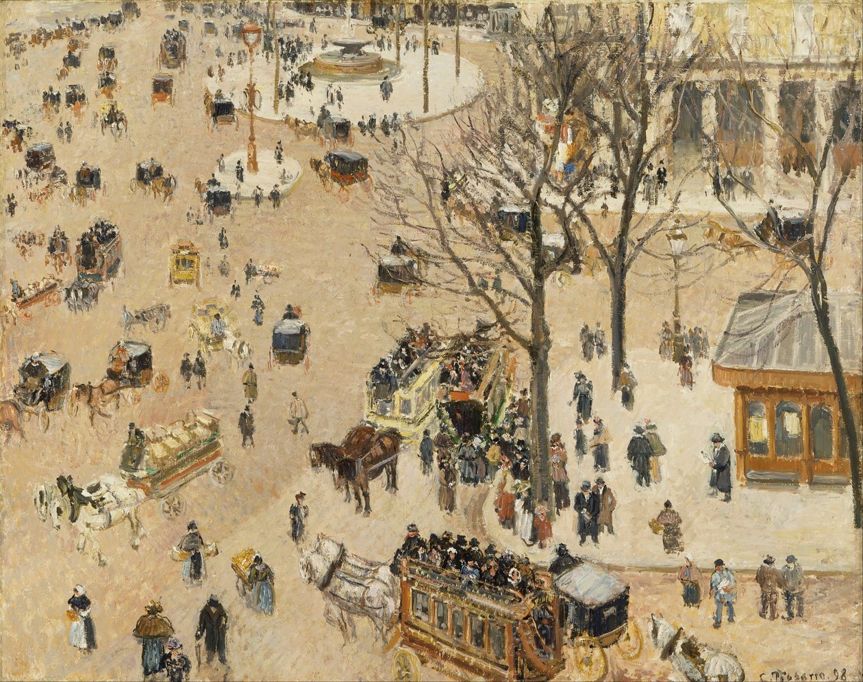 O Teatro Francês Place Due de Camille Jacob Pissarro