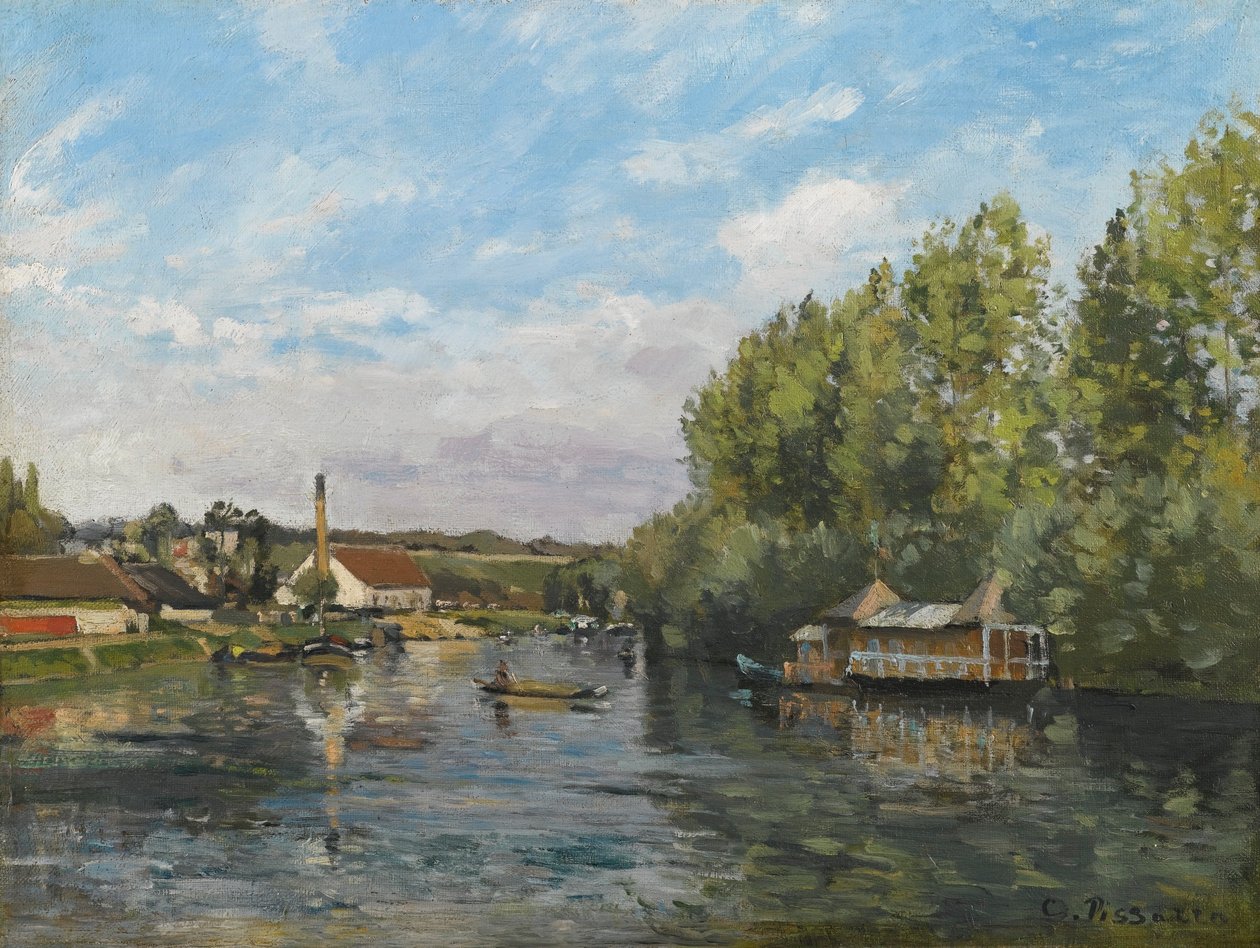 O Sena em Port-Marly de Camille Jacob Pissarro