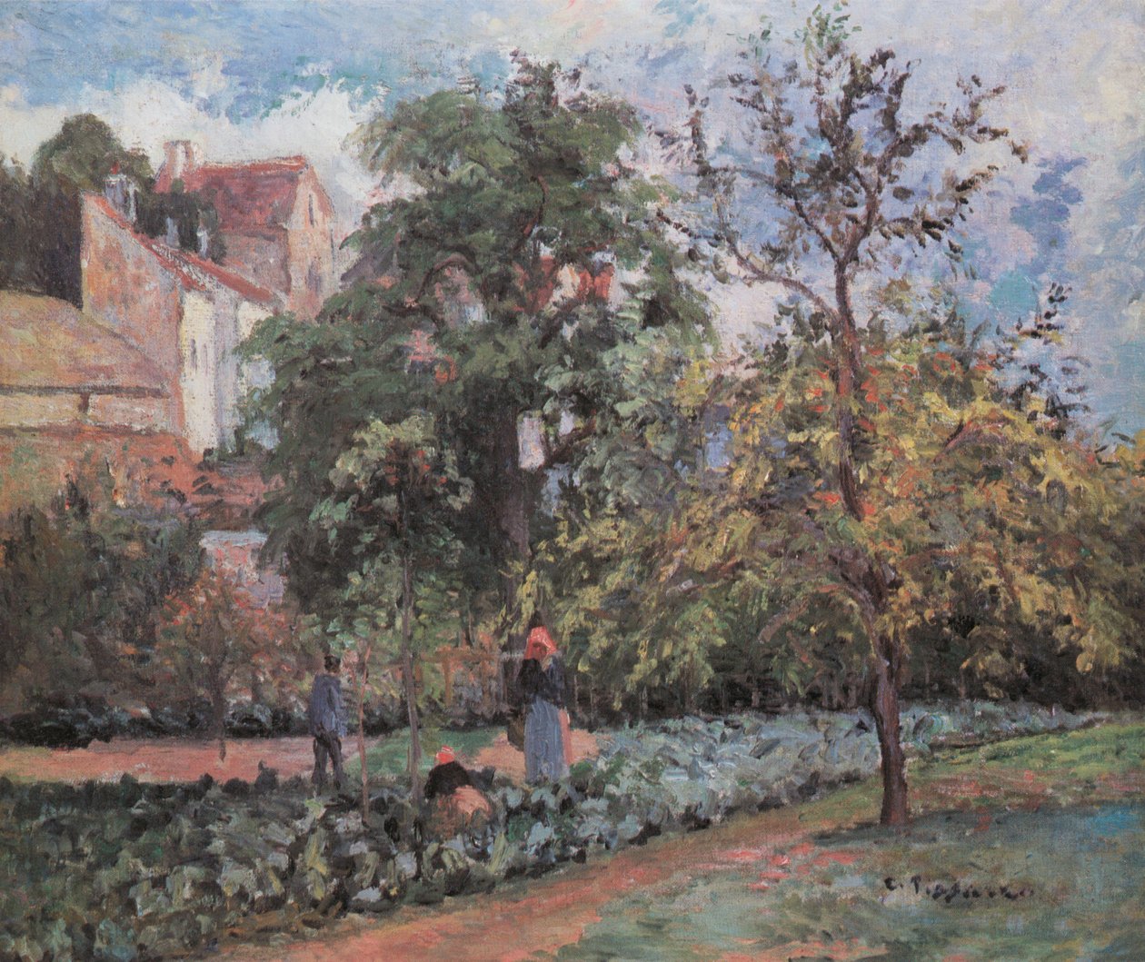 A, pomar, em, Maubuisson, Pontoise de Camille Jacob Pissarro