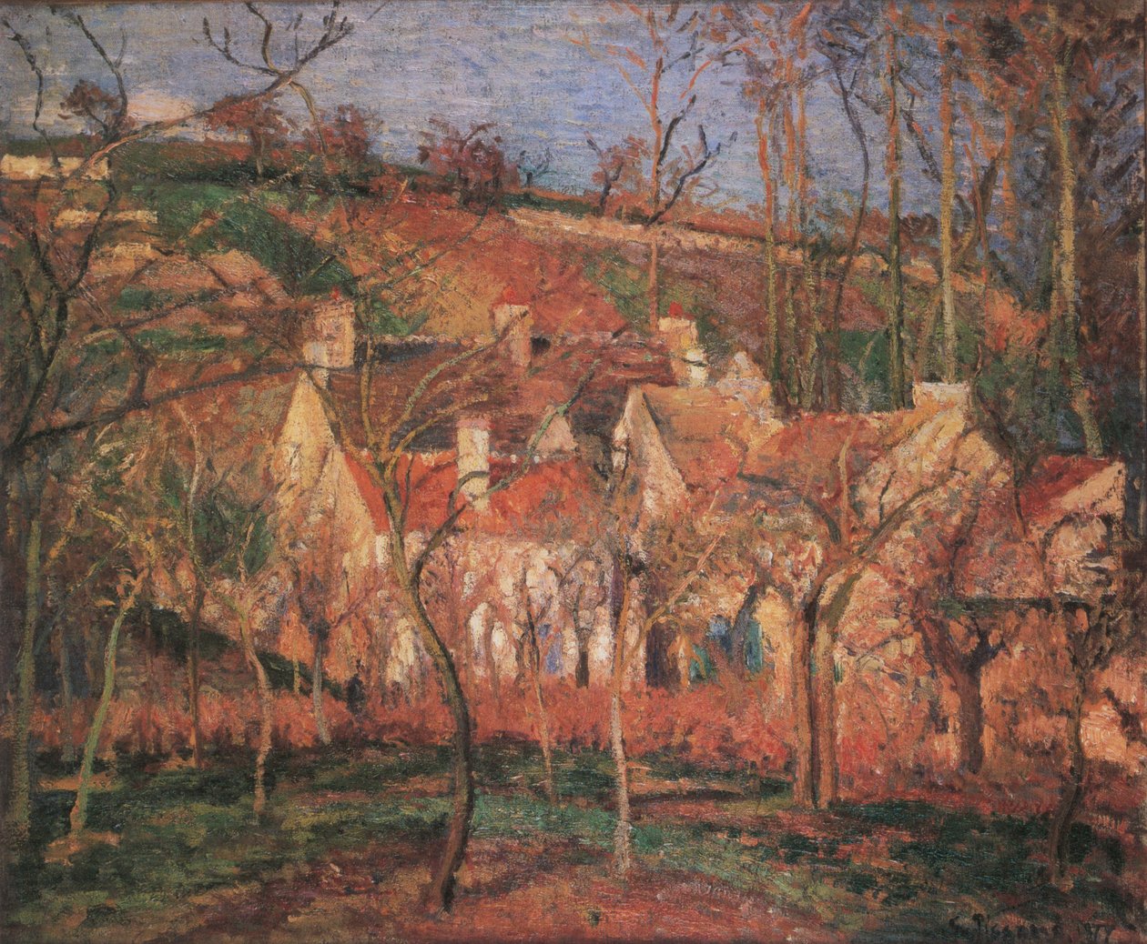 O Pomar, Côtes Saint-Denis em Pontoise de Camille Jacob Pissarro