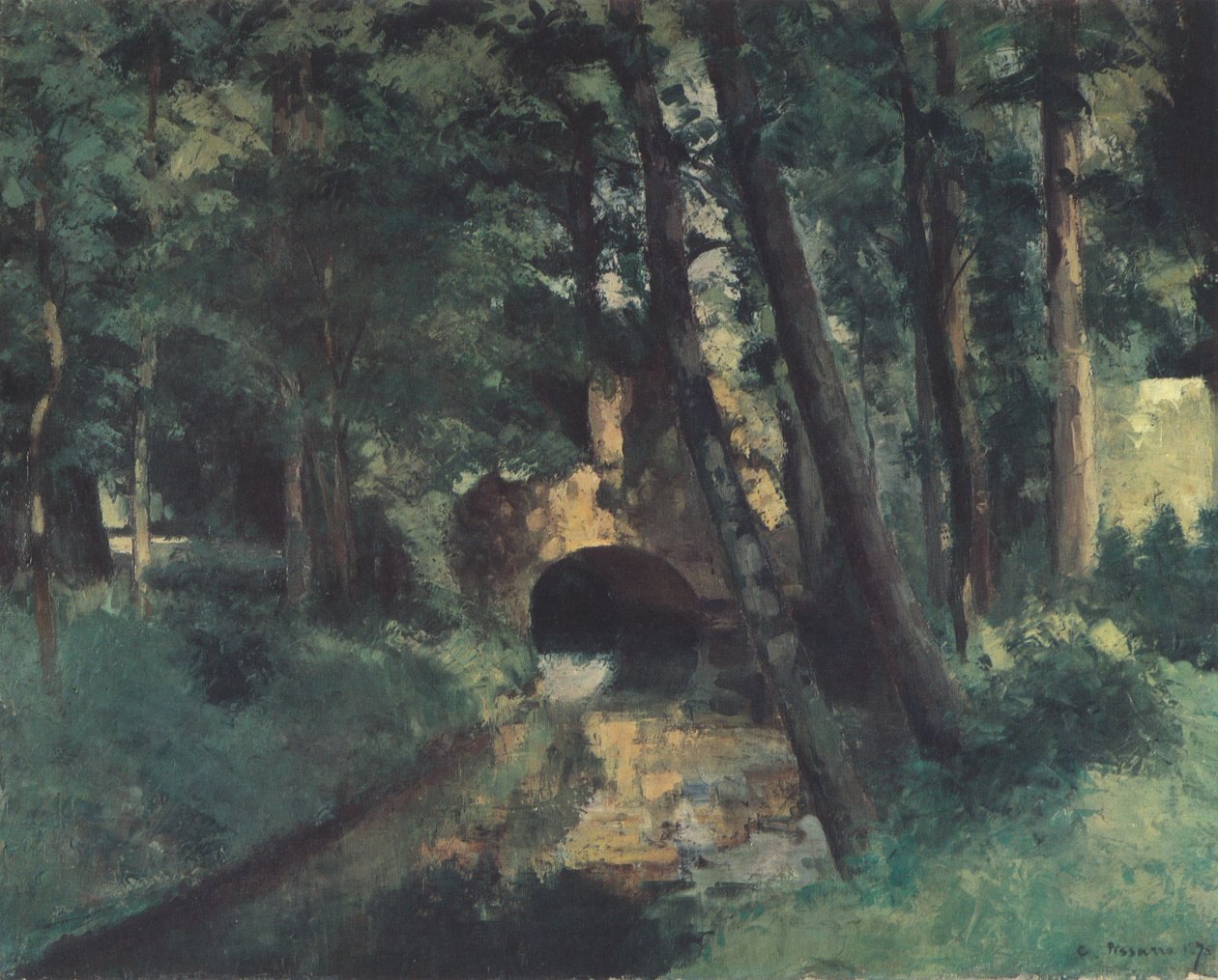 A pequena ponte de Camille Jacob Pissarro