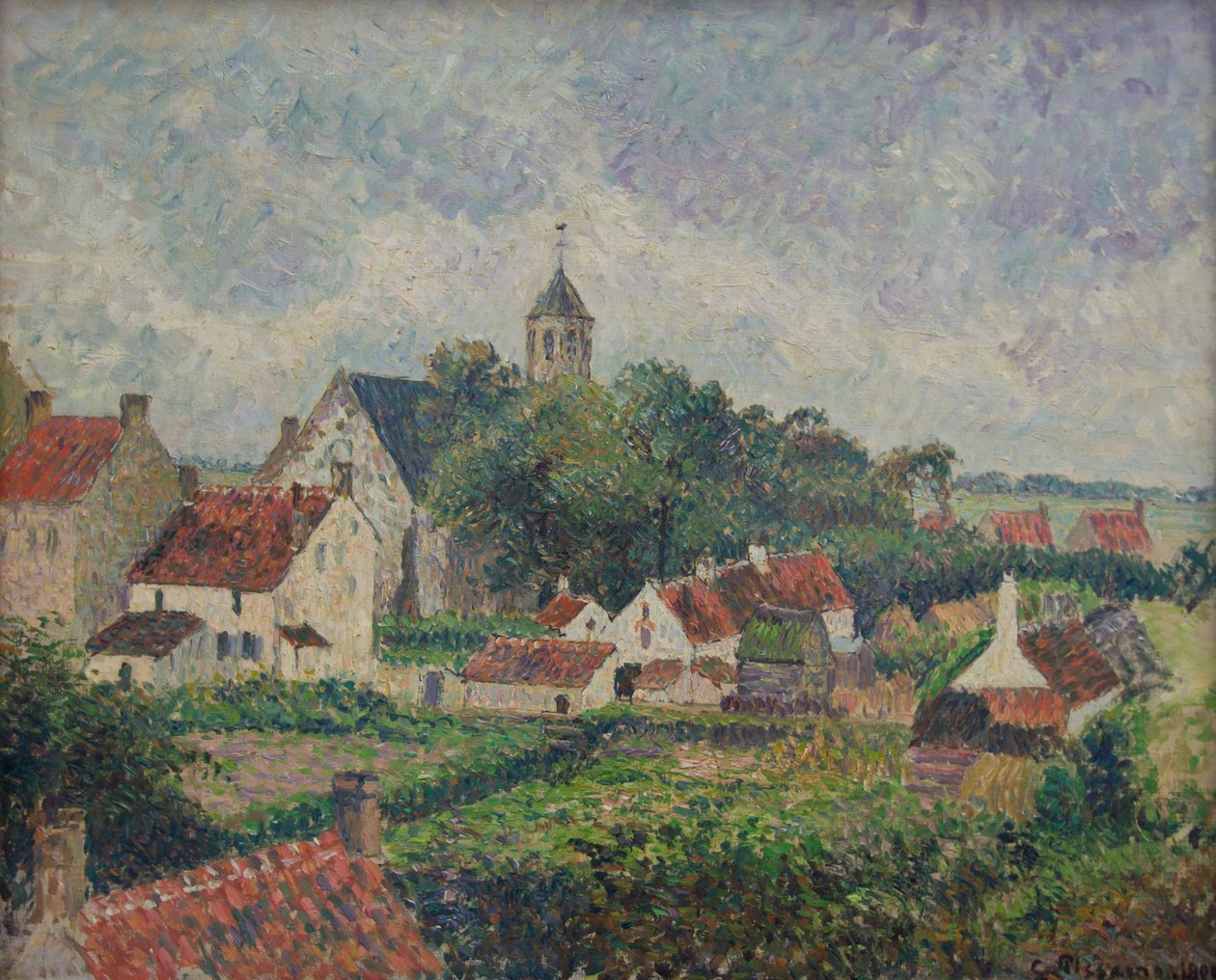 A aldeia de Knocke de Camille Jacob Pissarro