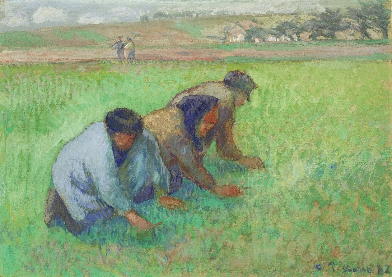 Os Sarcleurs de Camille Jacob Pissarro