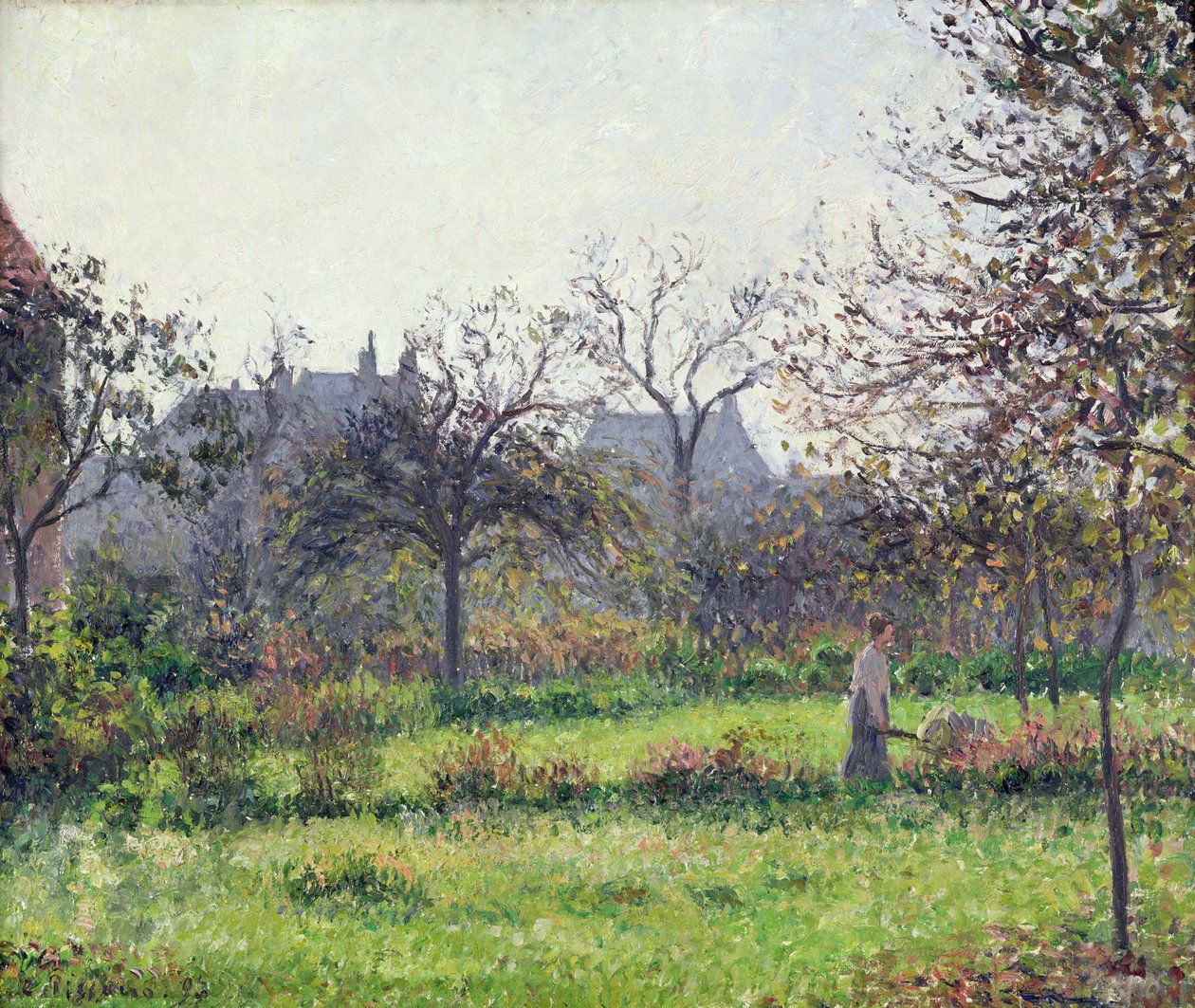 Sol da manhã, outono, Eragny, 1897 de Camille Jacob Pissarro