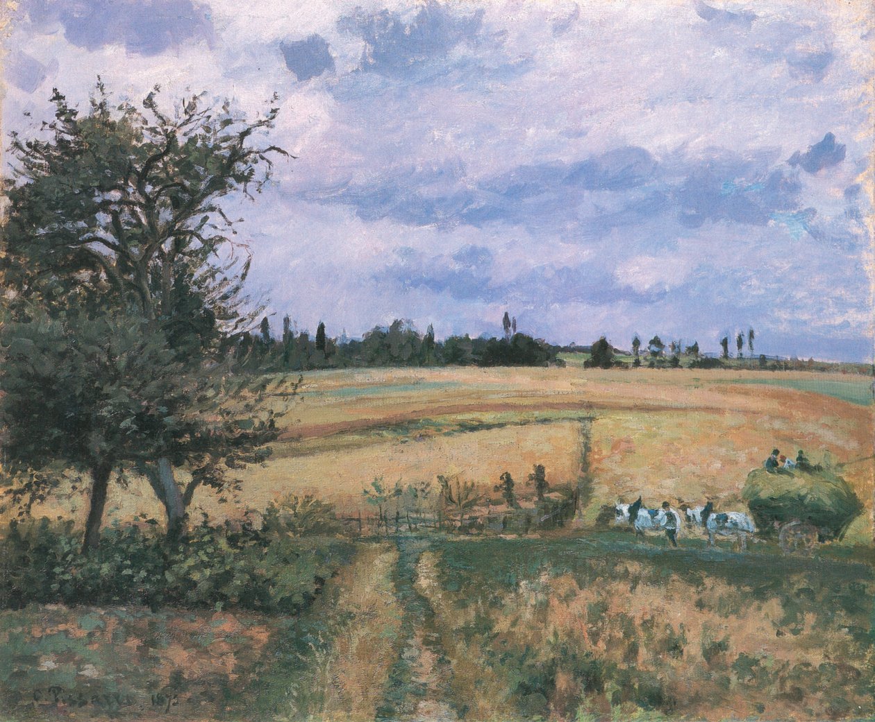 Paisagem em Pontoise de Camille Jacob Pissarro