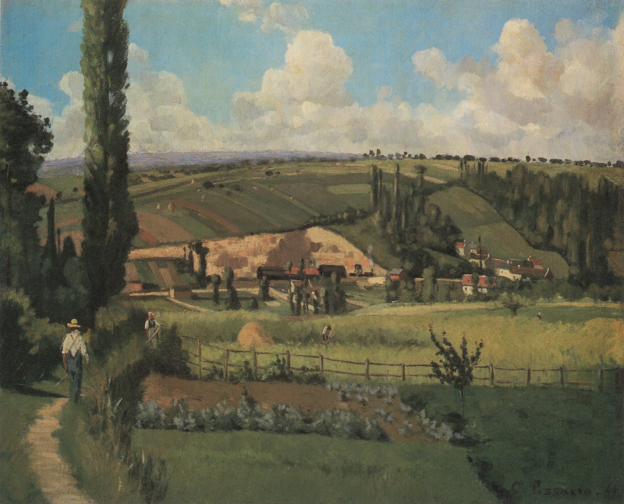 Paisagem com Pasties, Pontoise de Camille Jacob Pissarro