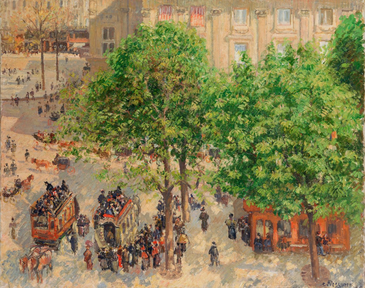 Place du Theatre-Francais, Primavera de Camille Jacob Pissarro