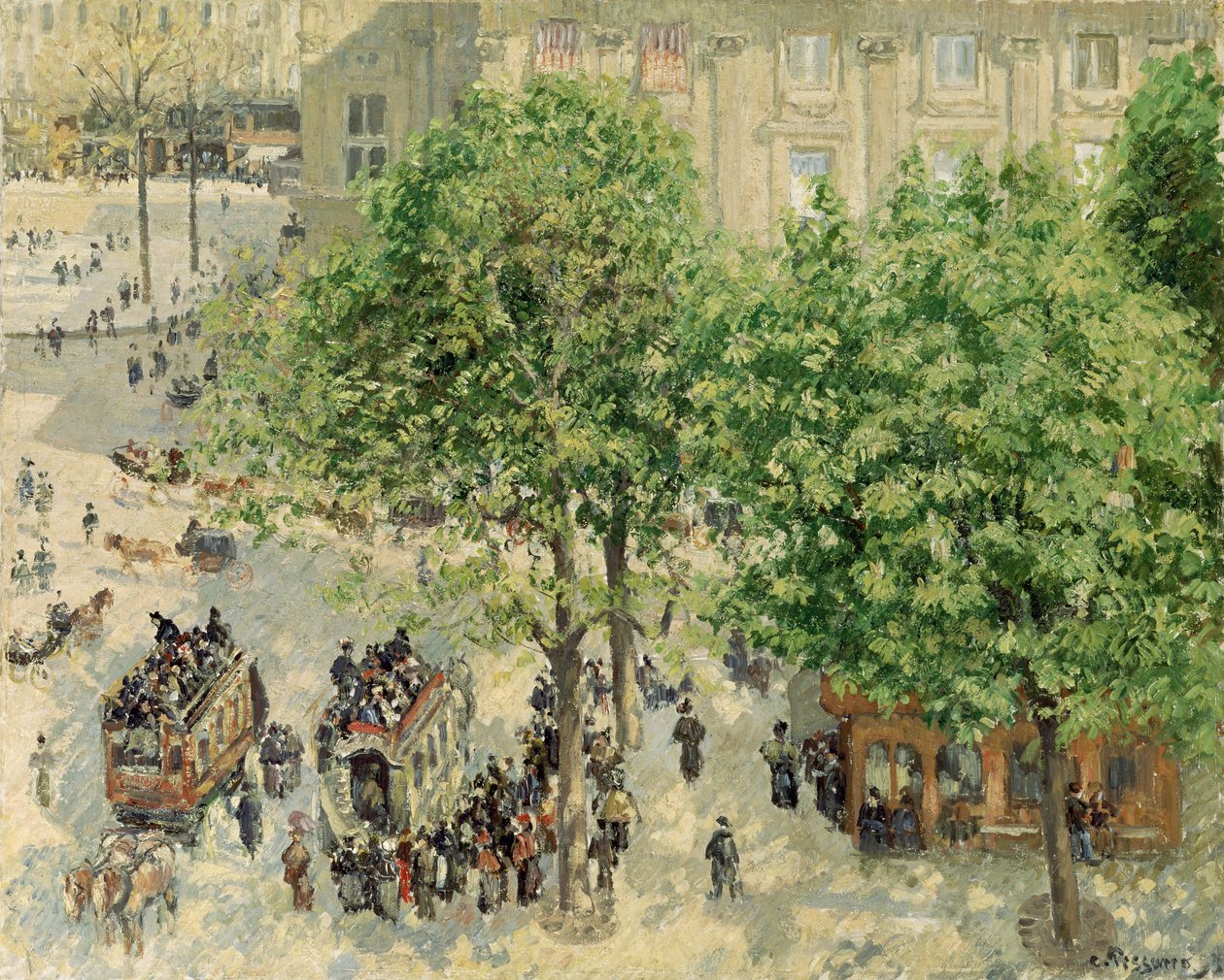 Place du Theatre-Francais, Primavera de 1898 de Camille Jacob Pissarro