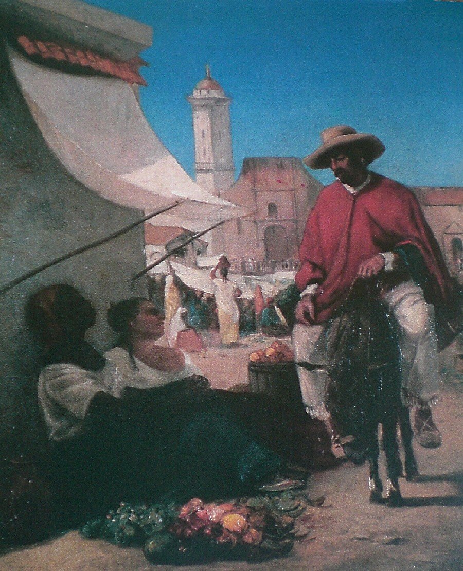 Praça principal de Camille Jacob Pissarro