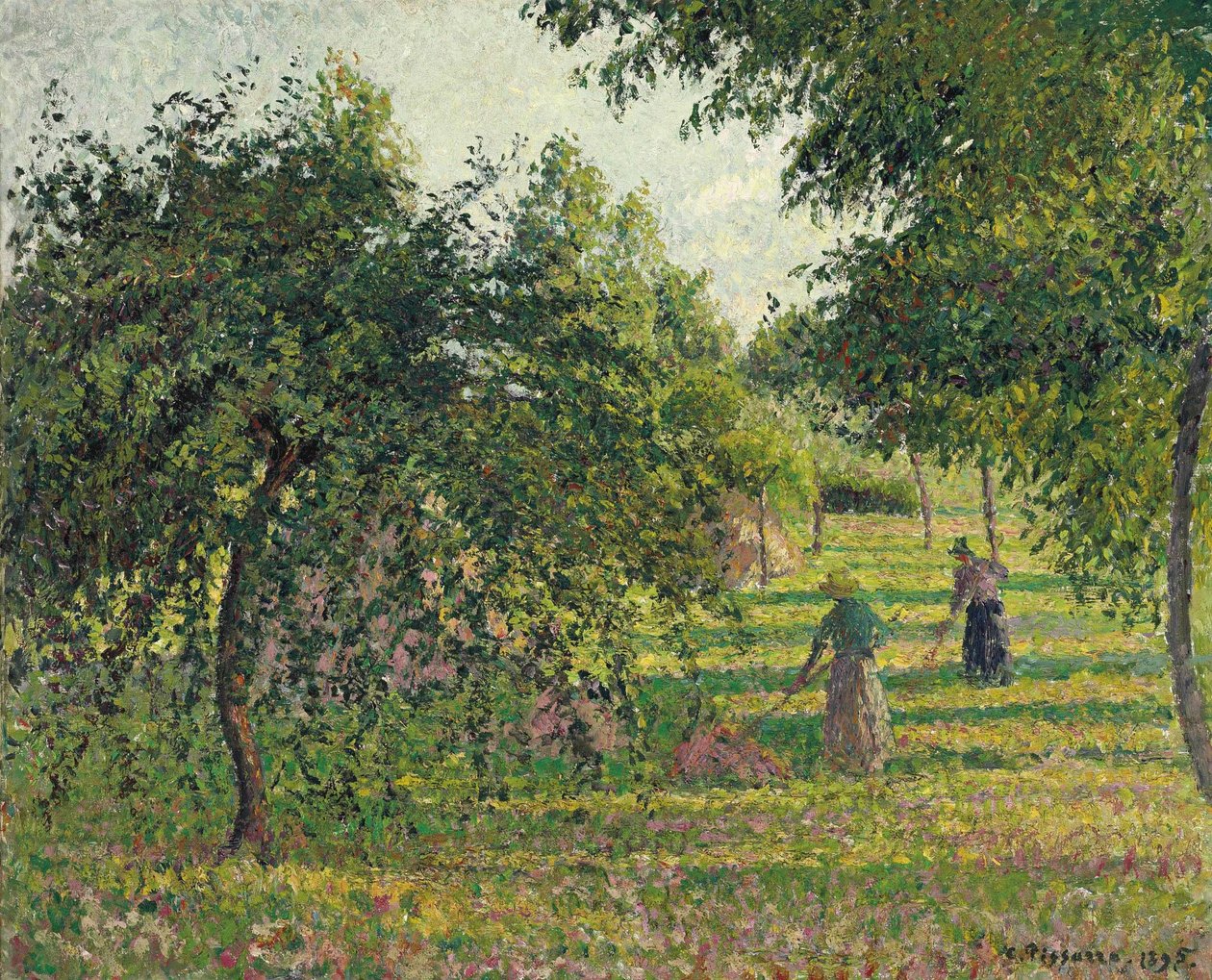 Macieiras e tedders, Eragny de Camille Jacob Pissarro