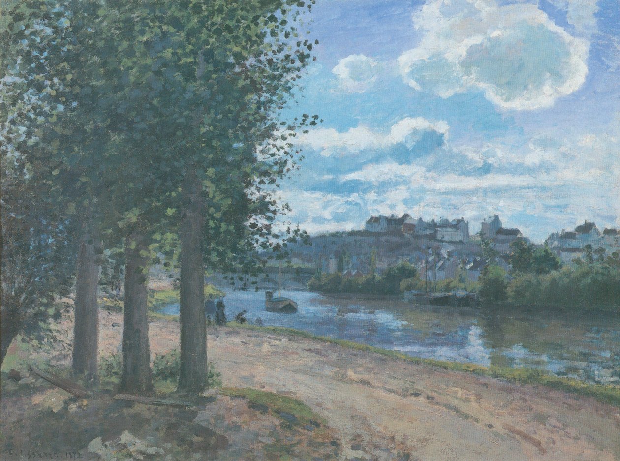 Pontoise, as bordas do Oise de Camille Jacob Pissarro