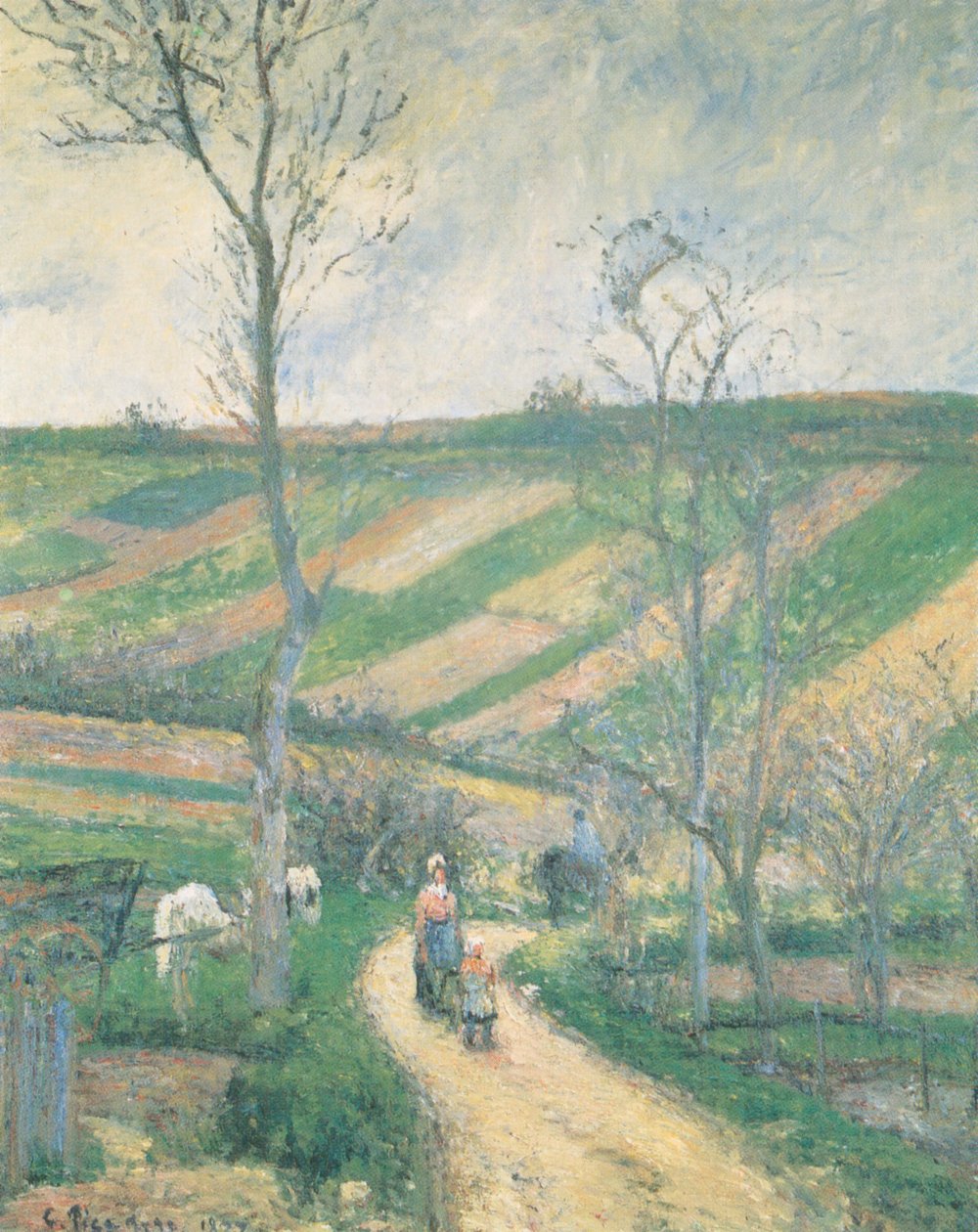 Rota do Fond de L&39;Hermitage, Pontoise de Camille Jacob Pissarro