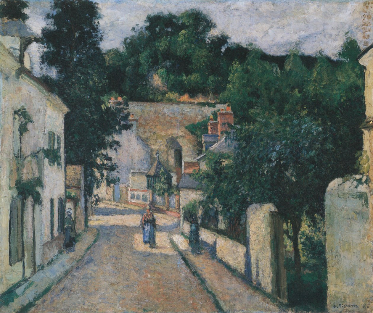 Rue de L&39;Hermitage em Pontoise de Camille Jacob Pissarro