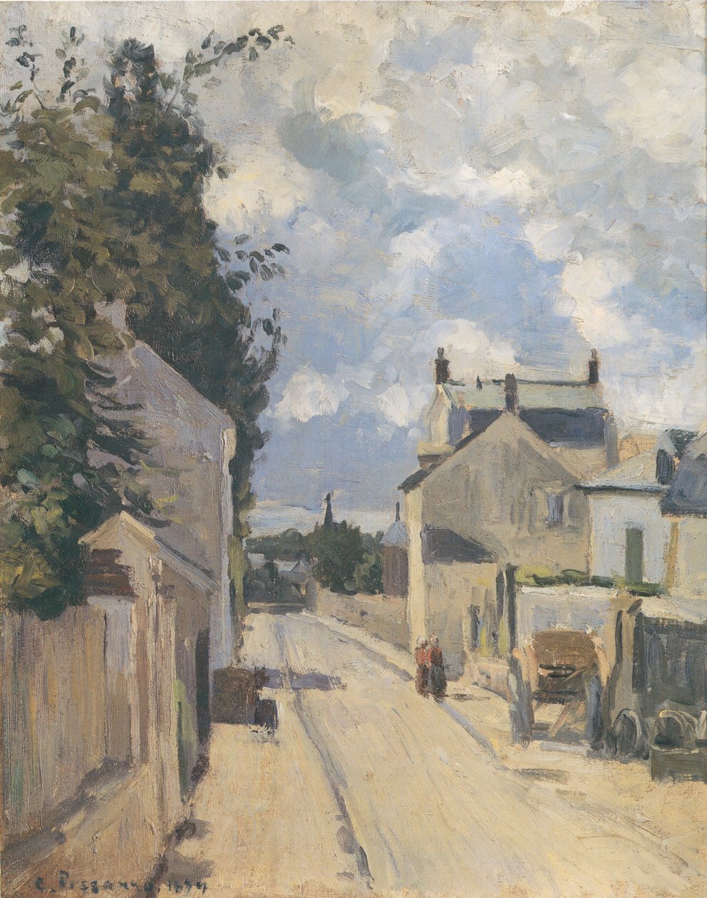 Rue de l&39;Hermitage Pontoise de Camille Jacob Pissarro