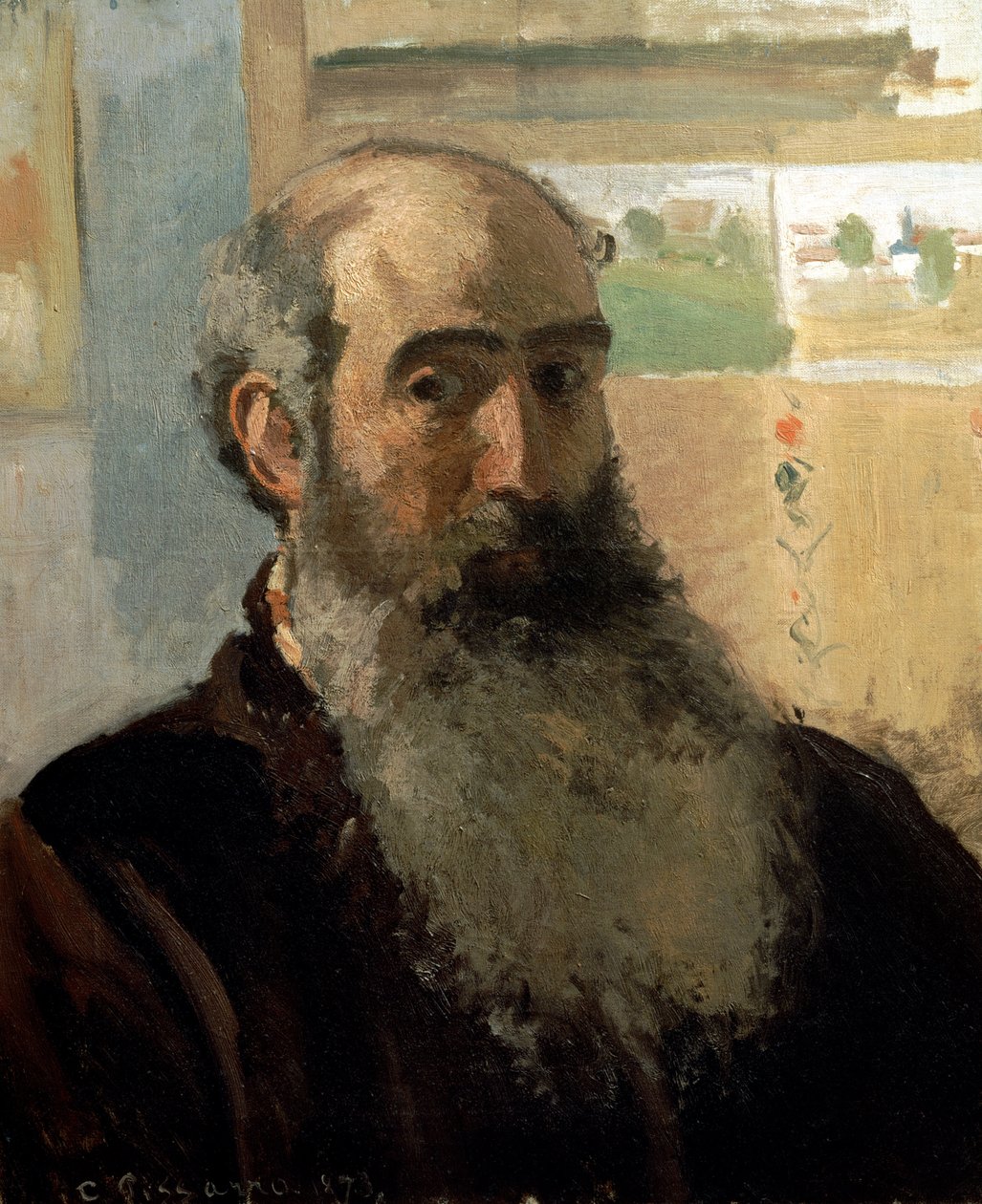 Auto-retrato, 1873 de Camille Jacob Pissarro