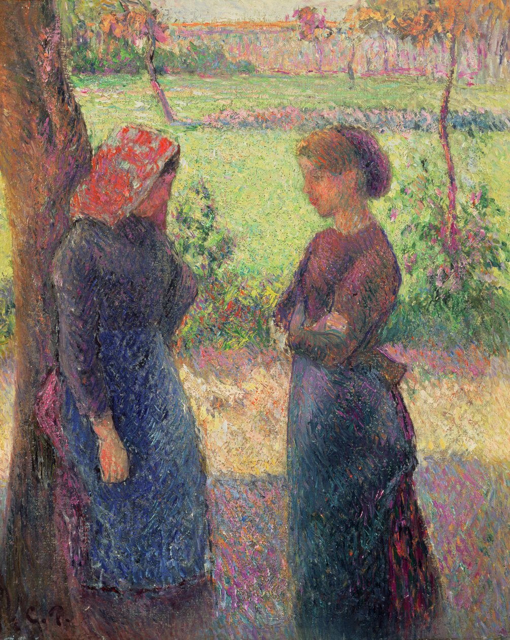 O bate-papo, c.1892 de Camille Jacob Pissarro