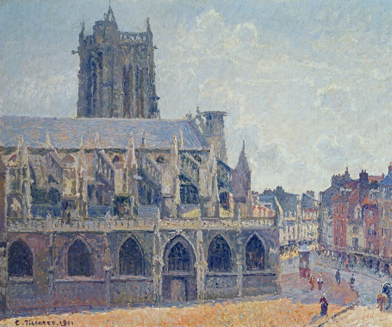 A Igreja de São Jacques em Dieppe, 1901 de Camille Jacob Pissarro