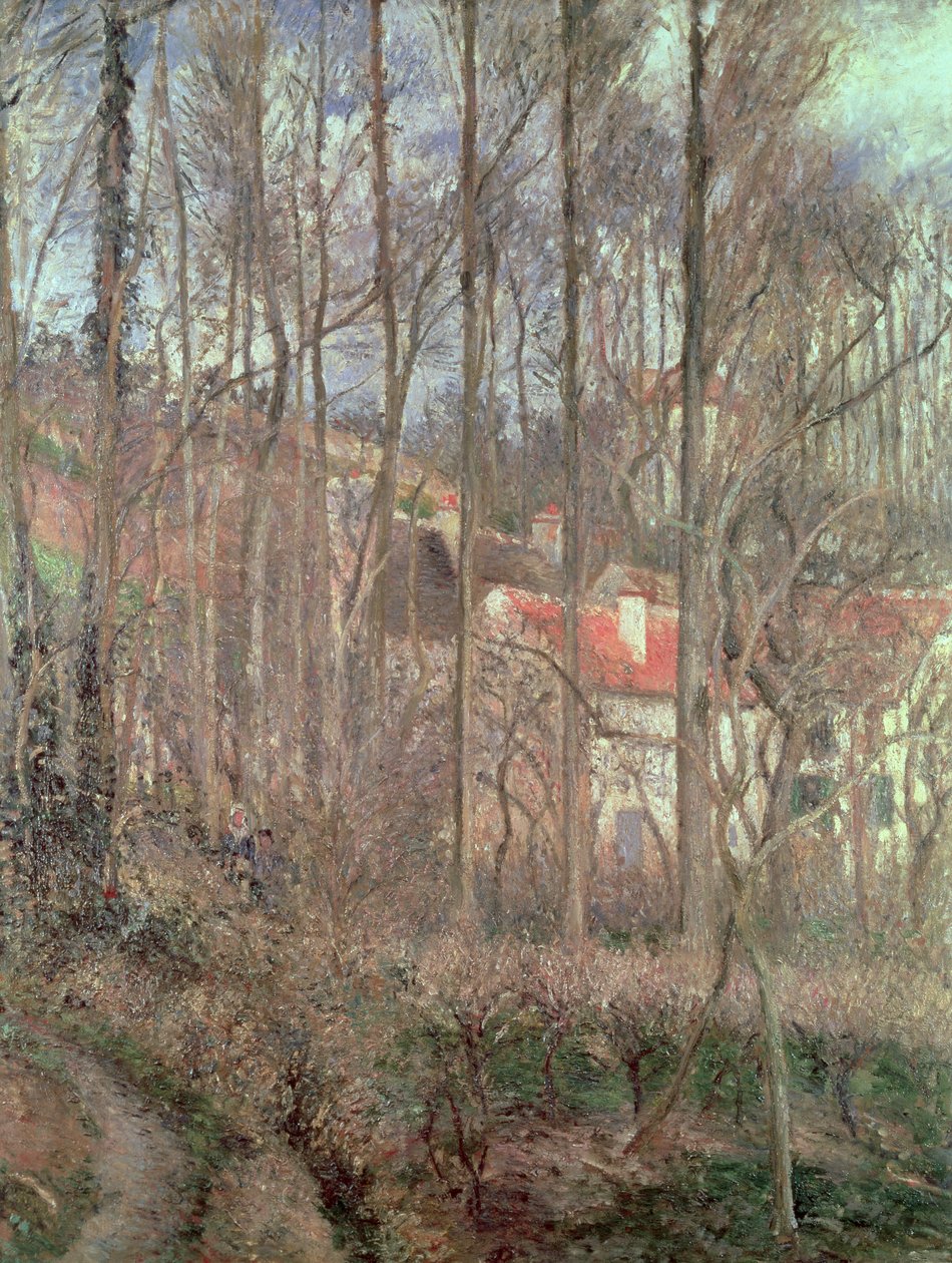 A Côte des Boeufs em L&39;Hermitage, Pontoise, 1877 de Camille Jacob Pissarro