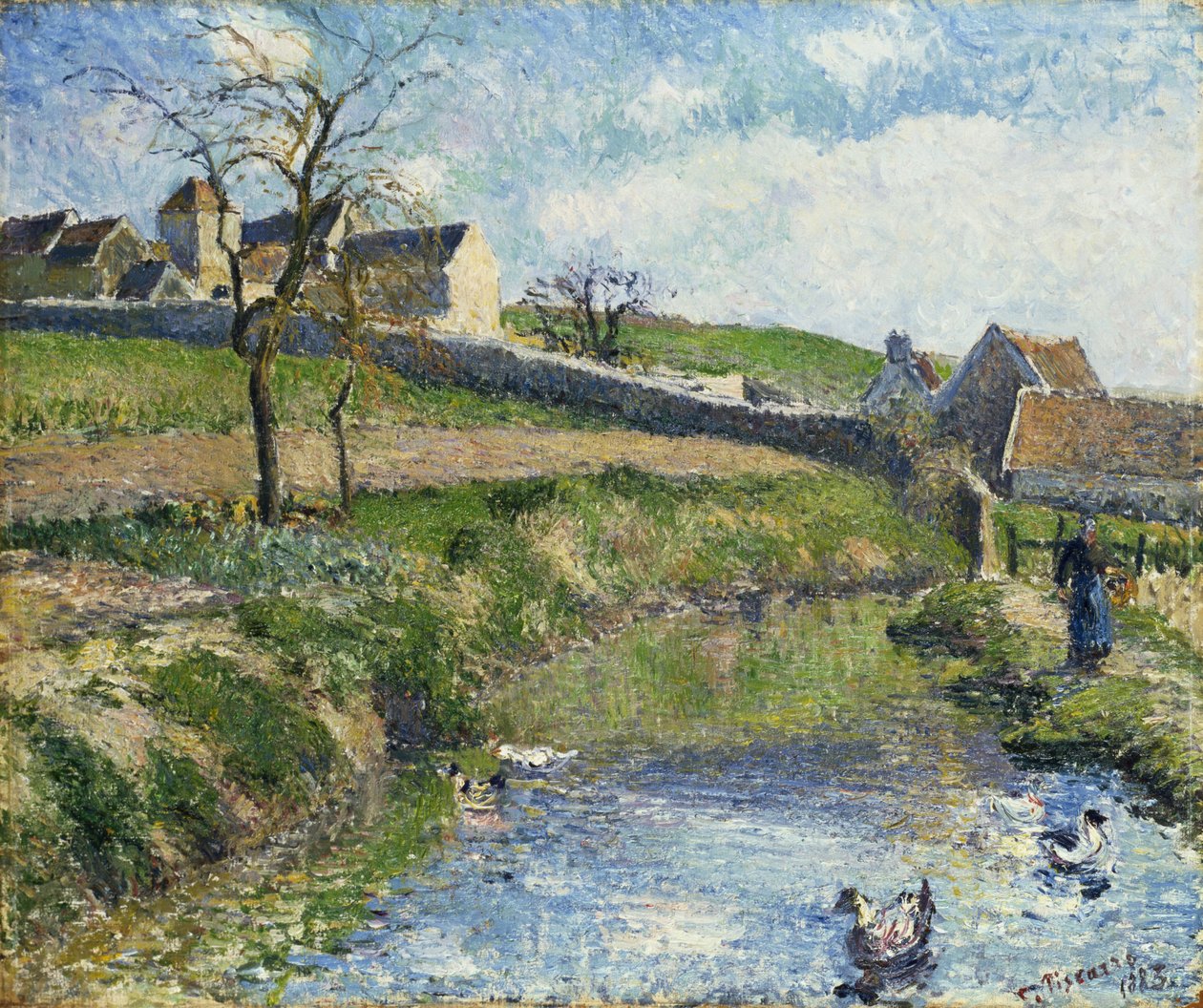 A fazenda em Osny, 1883 de Camille Jacob Pissarro