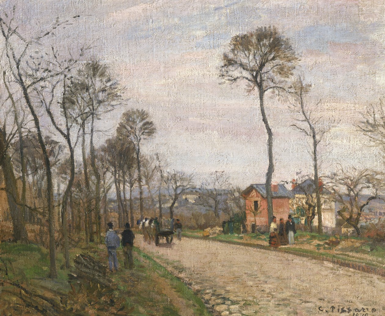 A estrada de Louveciennes, 1870 de Camille Jacob Pissarro