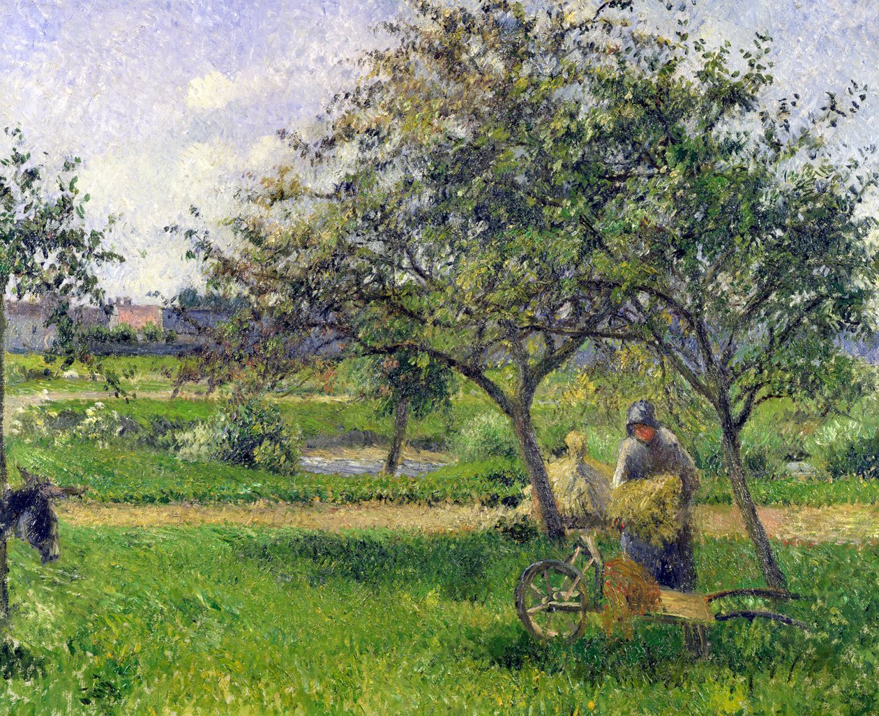 O carrinho de mão, pomar, c.1881 de Camille Jacob Pissarro