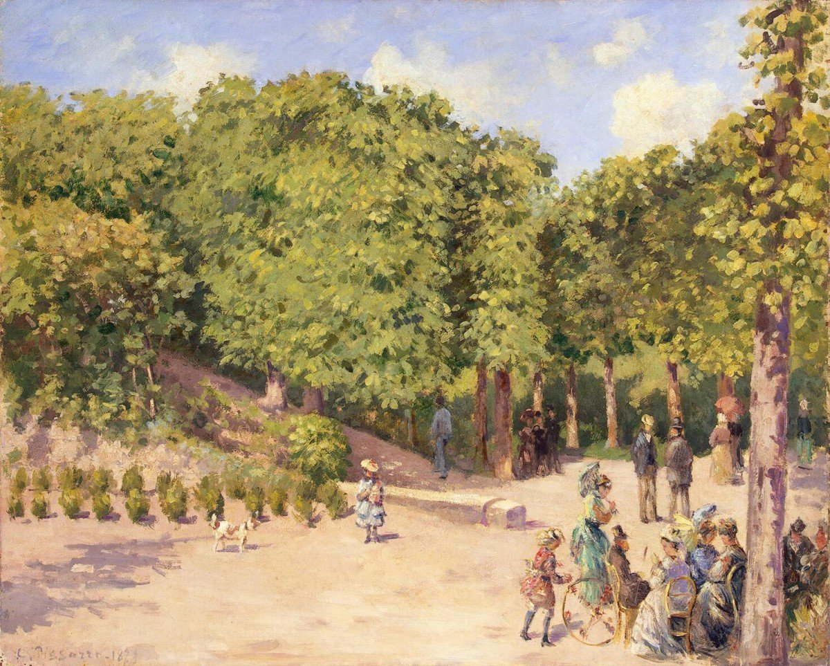 Parque da cidade em Pontoise de Camille Jacob Pissarro