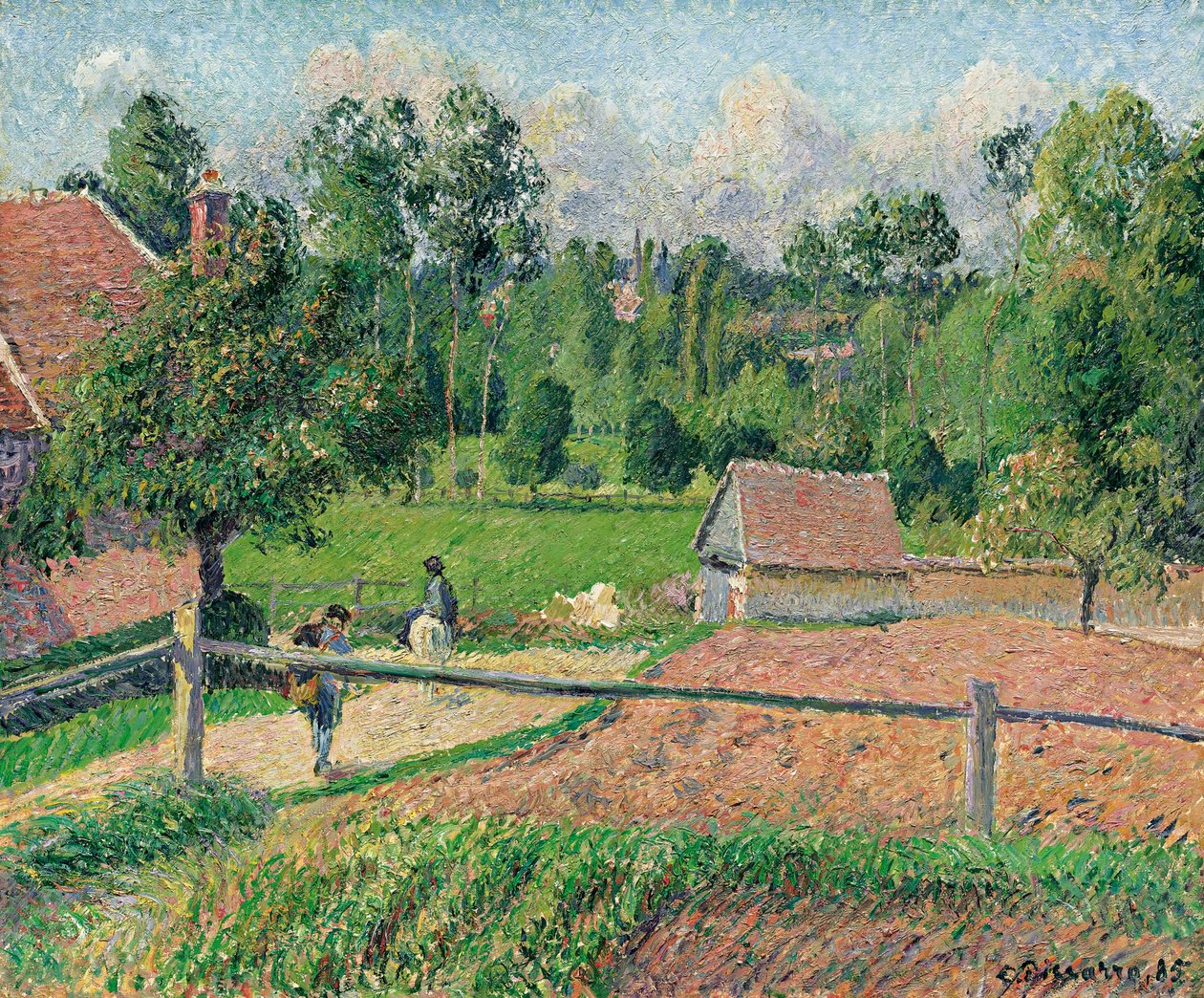 Vista da janela do artista, Eragny de Camille Jacob Pissarro