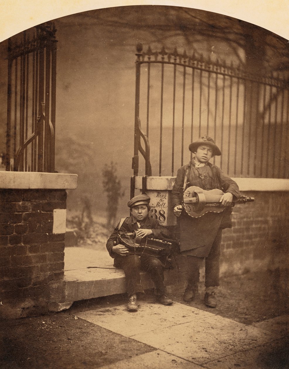 Músicos de rua de Camille Silvy