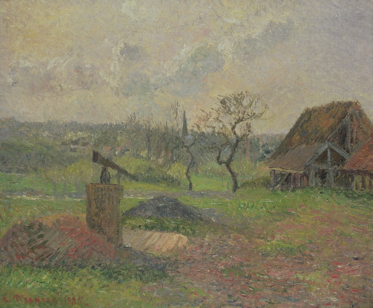 Um tijolo-Works Eragny, 1885 de Camille Jacob Pissarro