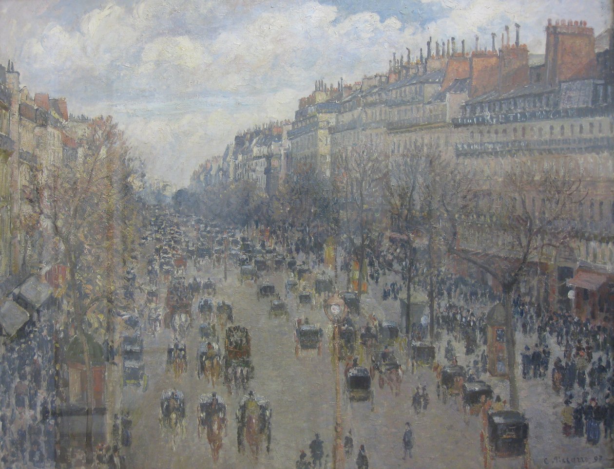 Boulevard Montmartre, sol da tarde de Camille Jacob Pissarro