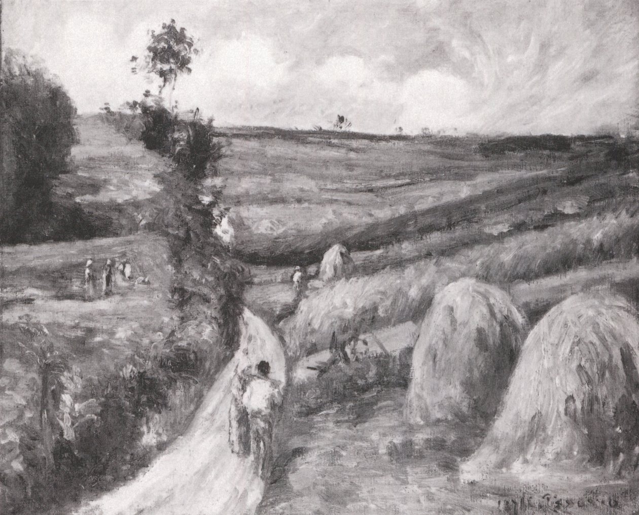Caminho, subida, ao redor, Pontoise de Camille Jacob Pissarro