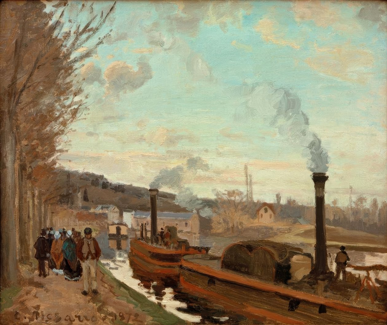 O Sena em Port-Marly de Camille Jacob Pissarro
