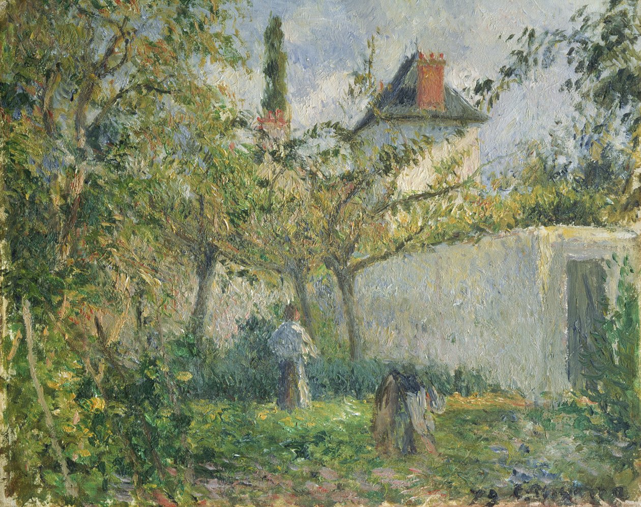 Horta e Pomar, Pontoise, 1878 de Camille Jacob Pissarro