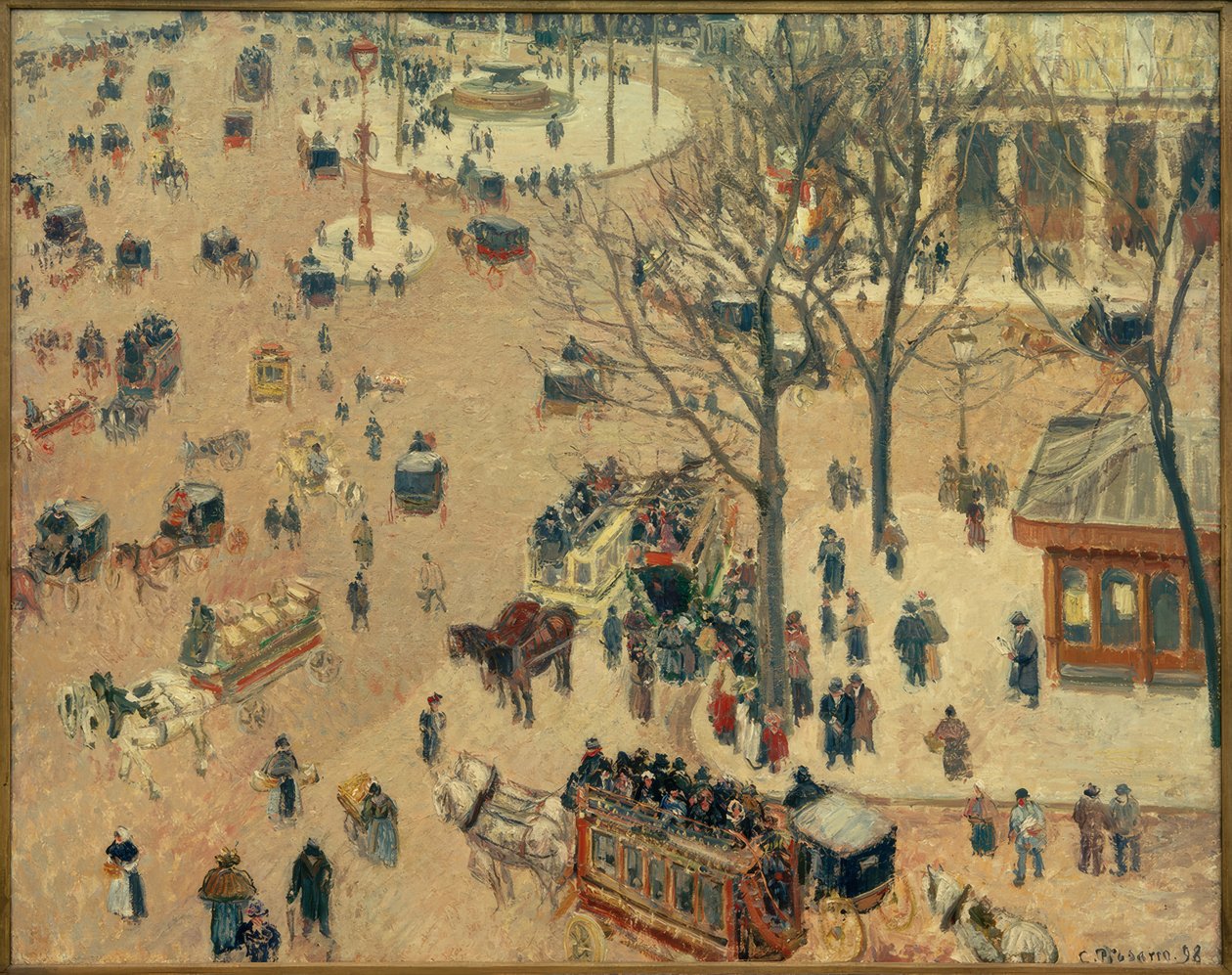A Place du Theatre Français de Camille Jacob Pissarro