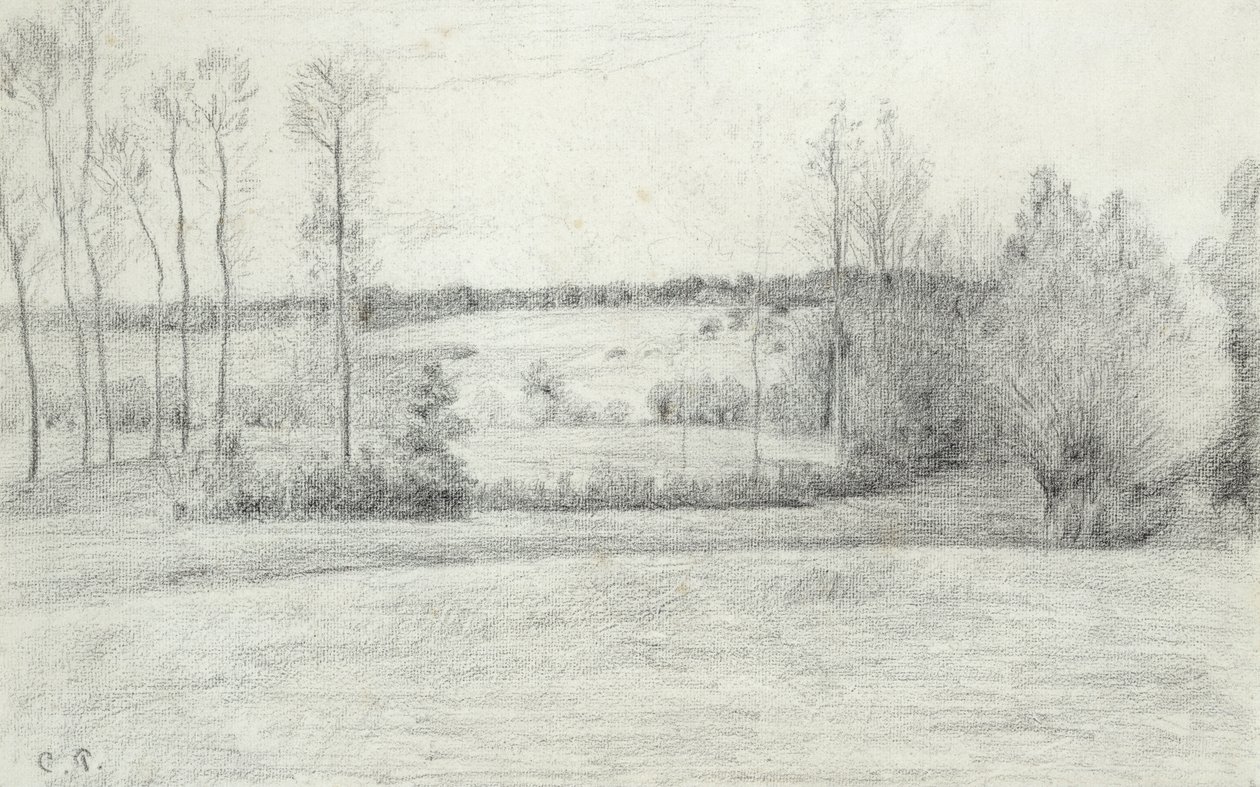 Paisagem com árvores, 1895-1900 de Camille Jacob Pissarro