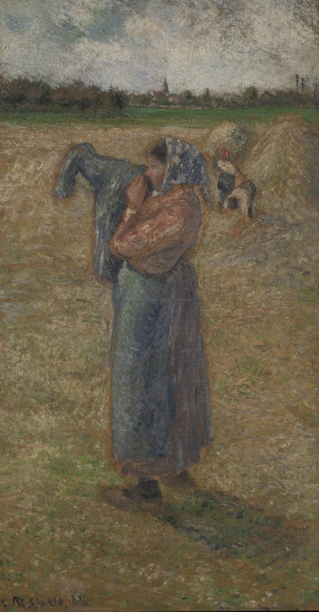 Camponesa em um Fiels de Camille Jacob Pissarro