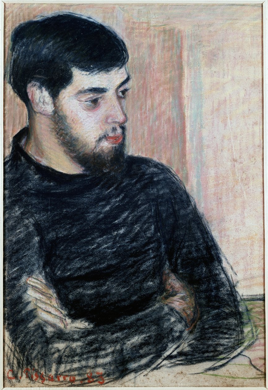 Retrato de Lucien Pissarro (1863-1944), 1883 (pastel) de Camille Jacob Pissarro